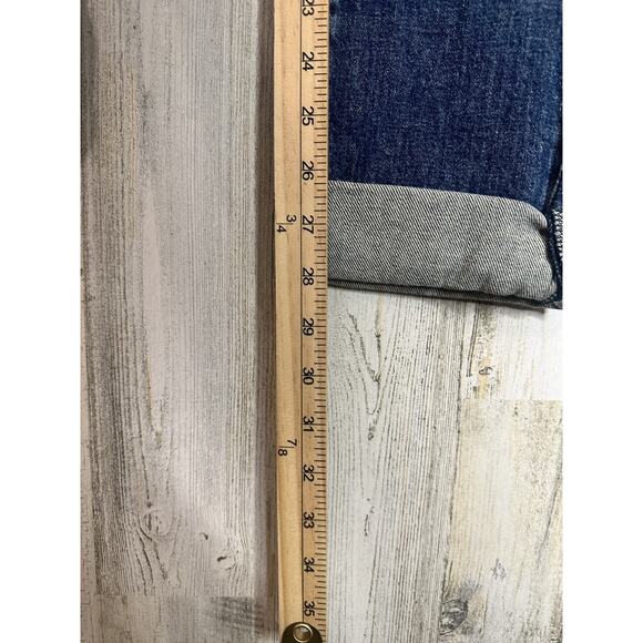 NWT Fidelity AXL Jeans Cortez Blue Women’s Denim Mid Rise Crop Rolled Hem 26 - Picture 6 of 10